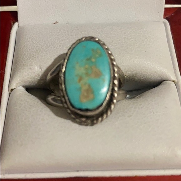 Sterling s turquoise stone vintage Navajo ring - Picture 2 of 4
